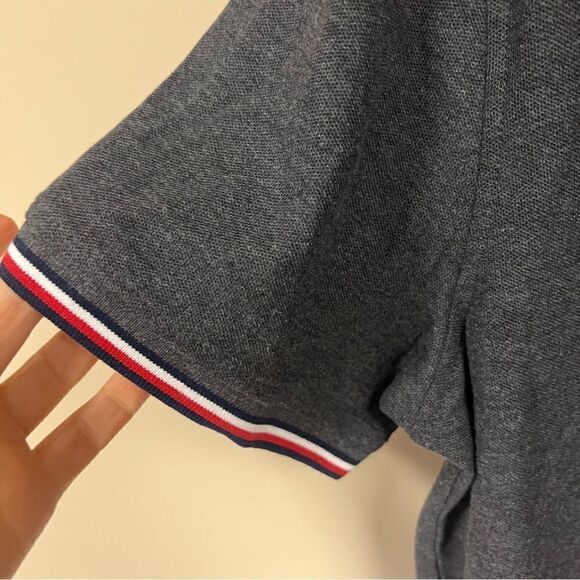 Tommy Hilfiger solid wicking grey polo Sz L - Picture 5 of 10